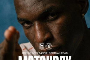 年末收官战！切尔西官方发布对阵伊普斯维奇海报，杰克逊出镜