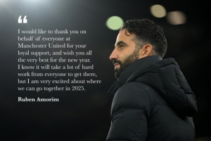 阿莫林：对2025年能一起实现的事很兴奋 祝大家新年一切顺利