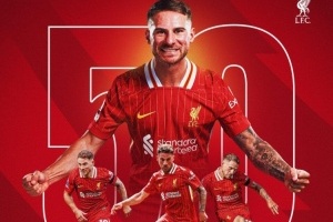 麦卡利斯特迎来利物浦英超50战，此前49战6球7助攻