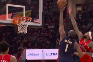 还得是你！猛龙连续送出封盖 但最终哈登抛投完成终结